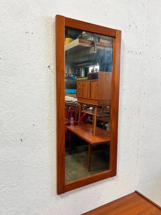 Vintage Teak Mirror, Miljo, Ab Nybrofabriken, Sweden 1950's