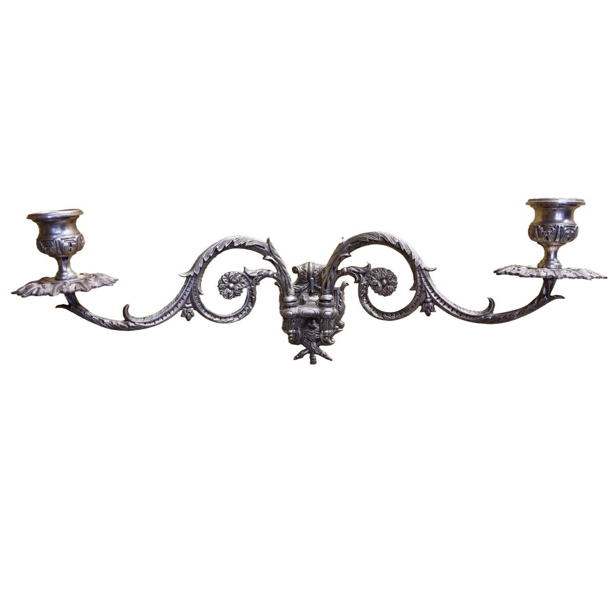 Vintage Brass Wall Sconce Early 20th Century