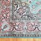 Silk cashmere rug pastel tones floral patterns India Kashmir vintage 181 cm x 286 cm