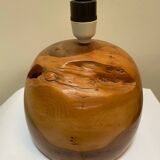 Bruce Mac Donald 1988 Carved Wood Lamp Base