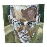 Expressionist portrait 33x33cm