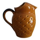 Pichet en céramique motif ananas années 60
