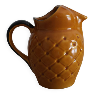 Ceramic pitcher pineapple pattern 60s