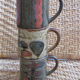 Ensemble de tasses vintage en grés