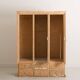 Solid pine cabinet fully stripped consisting of 3 doors and 6 drawers