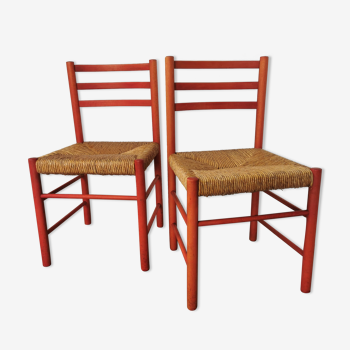 Pair of mulched chairs from the 80s