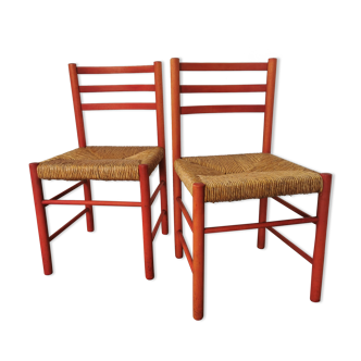 Pair of mulched chairs from the 80s