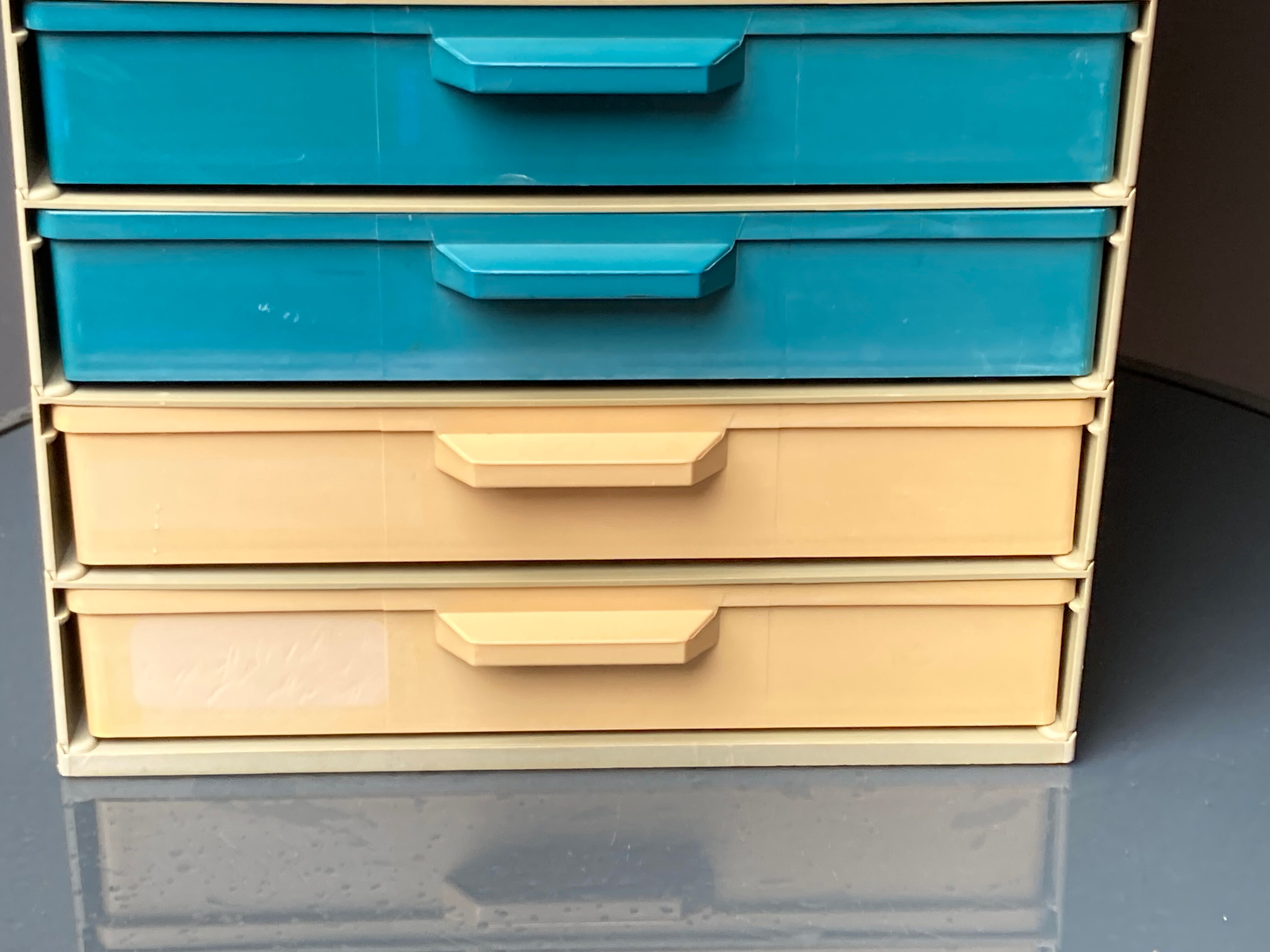 12-drawer vintage office locker