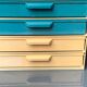 12-drawer vintage office locker