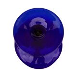 Cobalt blue goblet of a sheepdog, Bohemia, Czechoslovakia, 1980s.