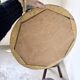 Woven wicker round mirror 1960
