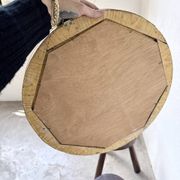 Woven wicker round mirror 1960