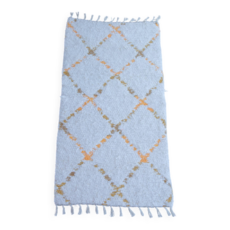 Recycled cotton handcrafted rug - Reversible - Yellow