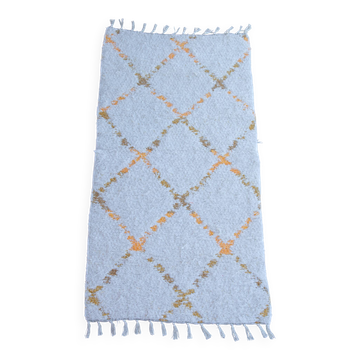 Recycled cotton handcrafted rug - Reversible - Yellow
