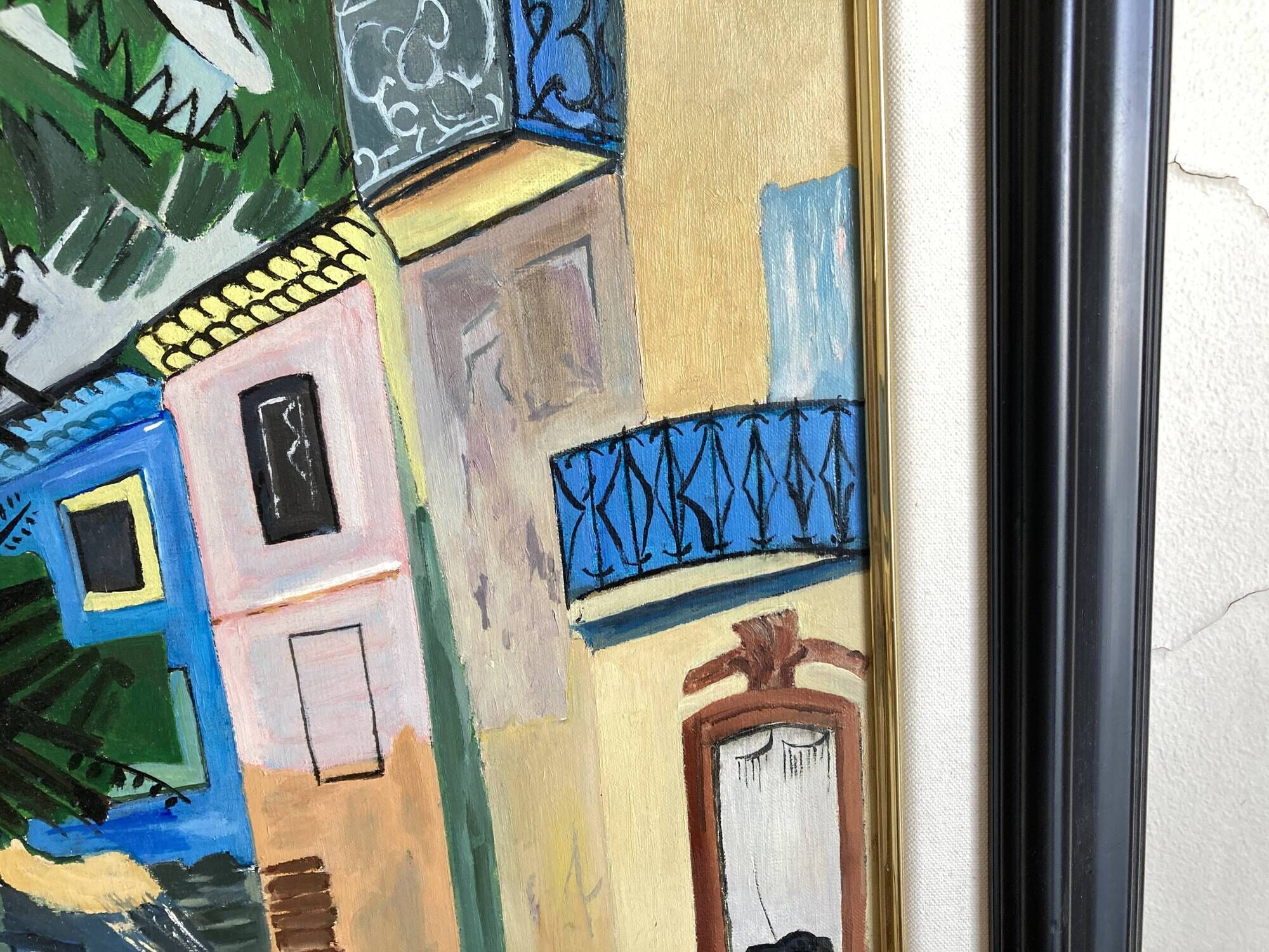 Huile sur toile La fontaine de Vence de Dufy 1921
