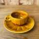 Set of 6 cups and under cups of vintage bistro coffee.