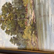 Huile sur toile paysage campagne