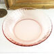 Round dish in pink depression glass "Rosaline" Arcoroc by Luminarc