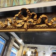 Large gilded mirror with ribbon – Napoleon III period – 136 cm