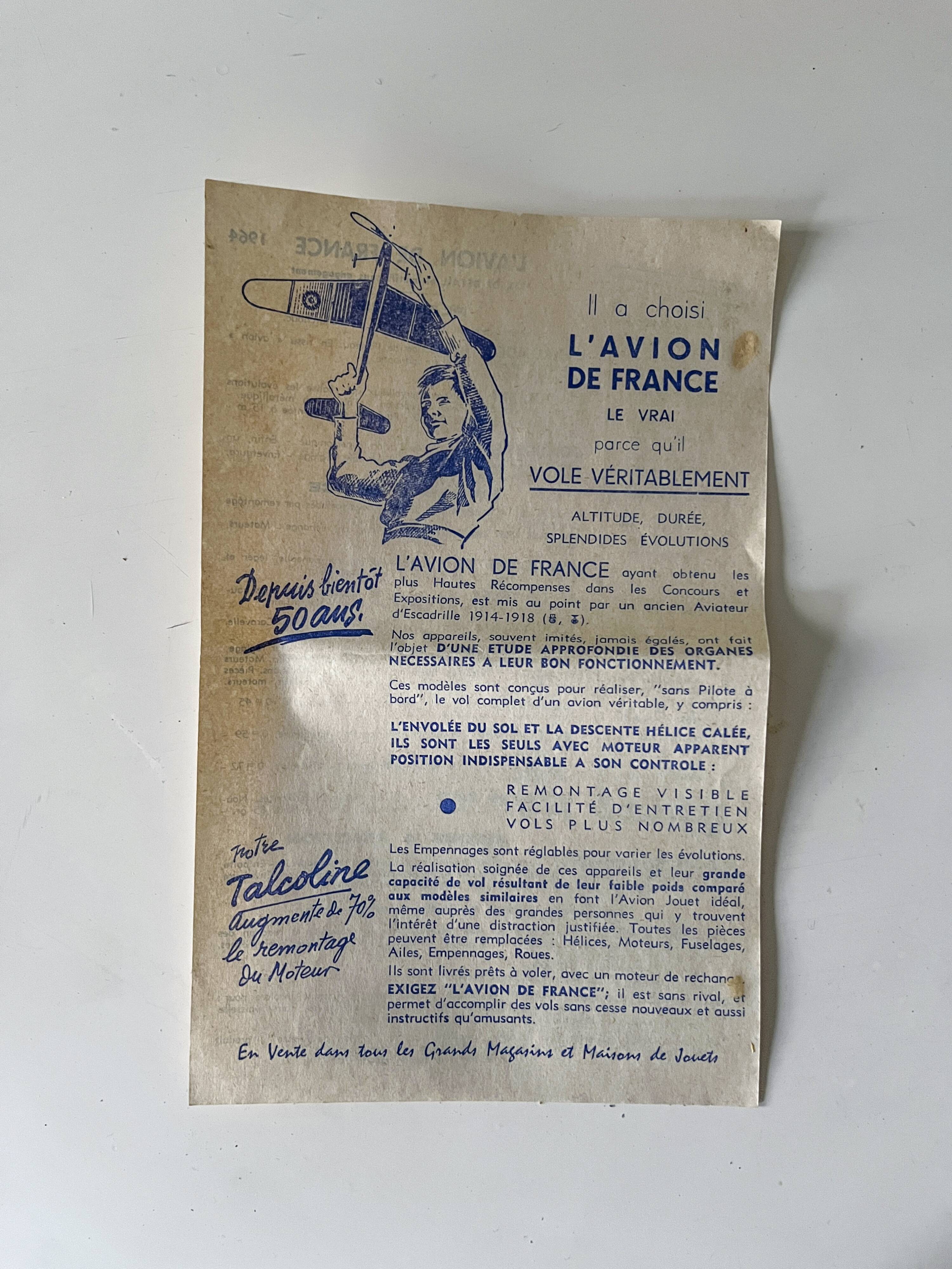 The French Plane, "Condor" model, Unmanned aircraft, Unis France