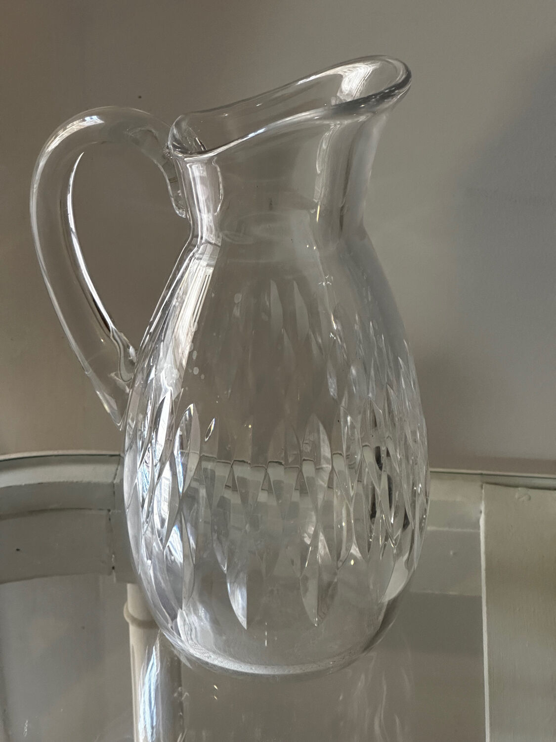 Baccarat Crystal Water Carafe Model Carcassonne Stamped