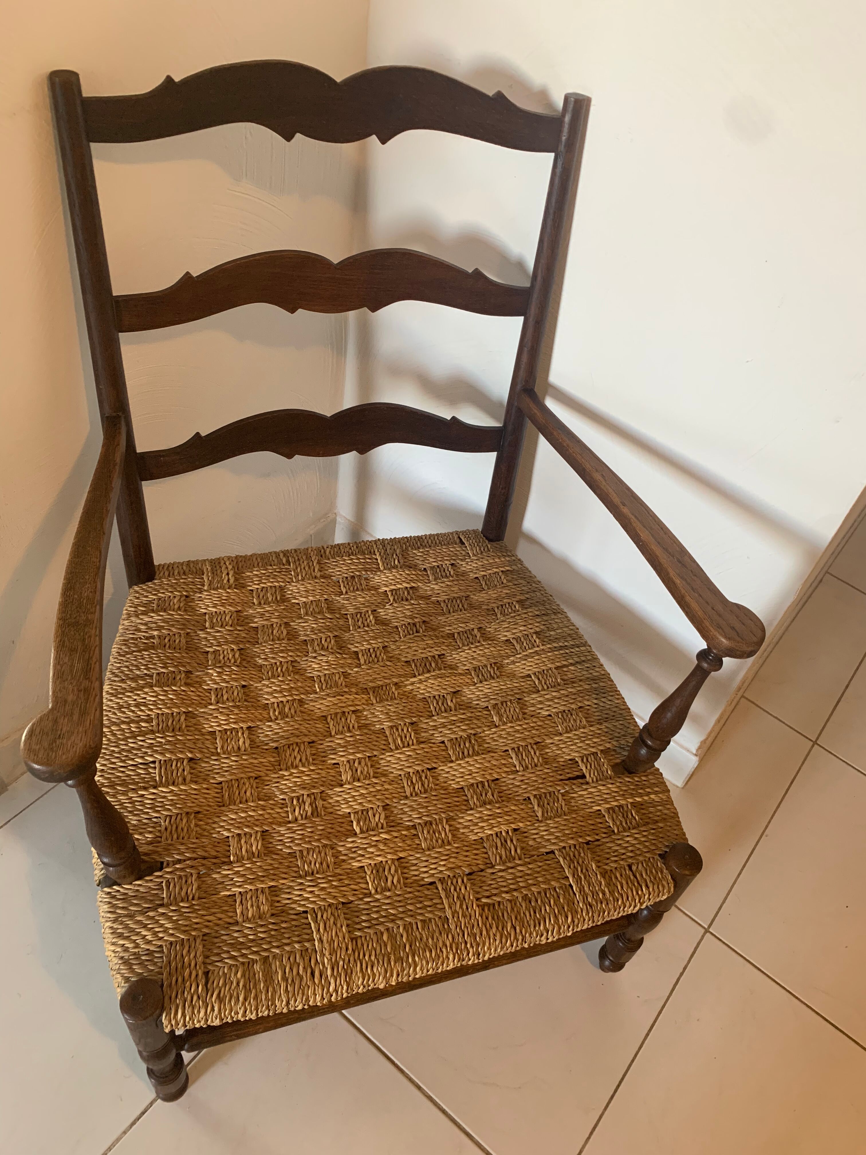 Provencal armchair fireplace corner