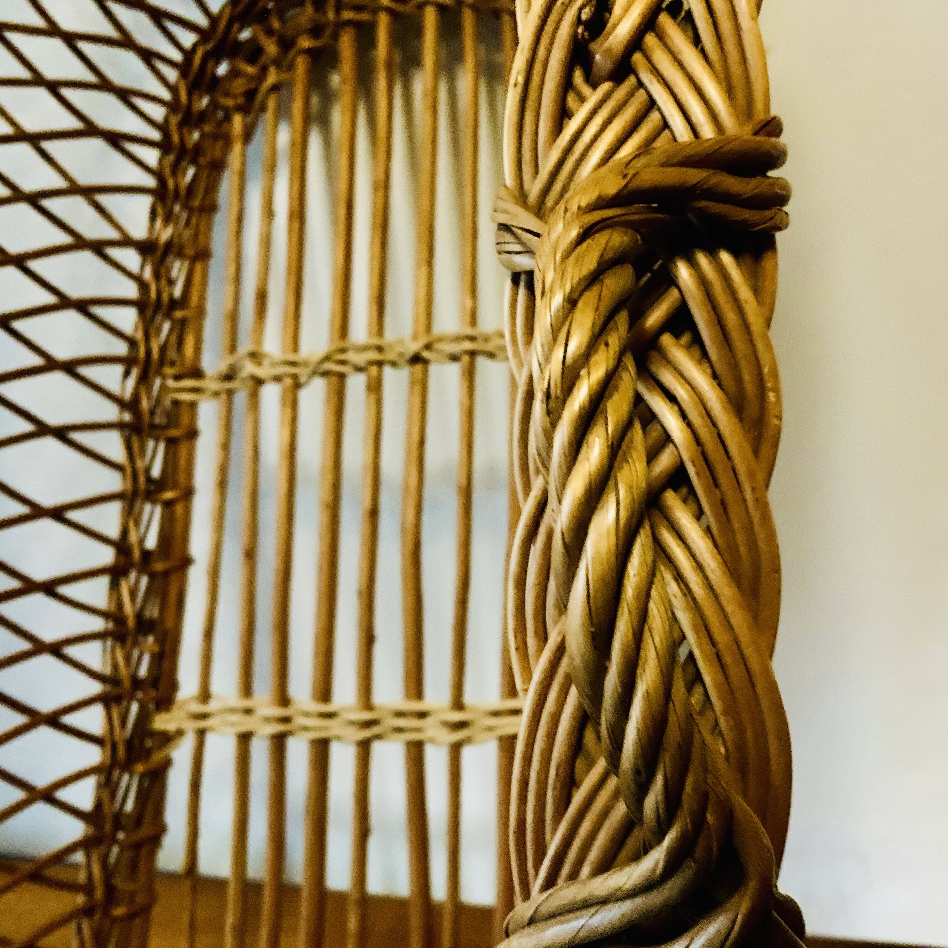 Vintage wicker bassinet