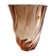 Vase rose en verre