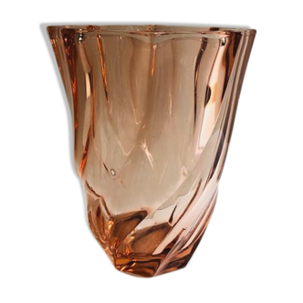 Pink glass vase