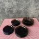 Set of smoked glass tableware 70s