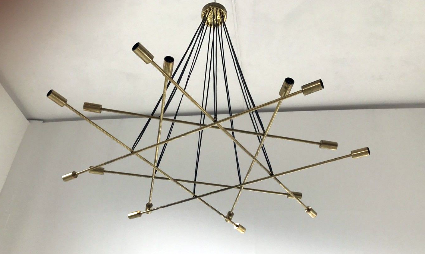Chandelier 16 lights brass