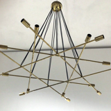 Lustre en laiton à 16 lumières