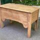 Renovated vintage baker's dough trough in solid oak from the 19th century.