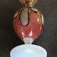 Vase soliflore in enamelled opaline decoration of pearly patterns 20 cm