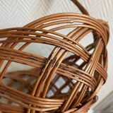 Round wicker basket