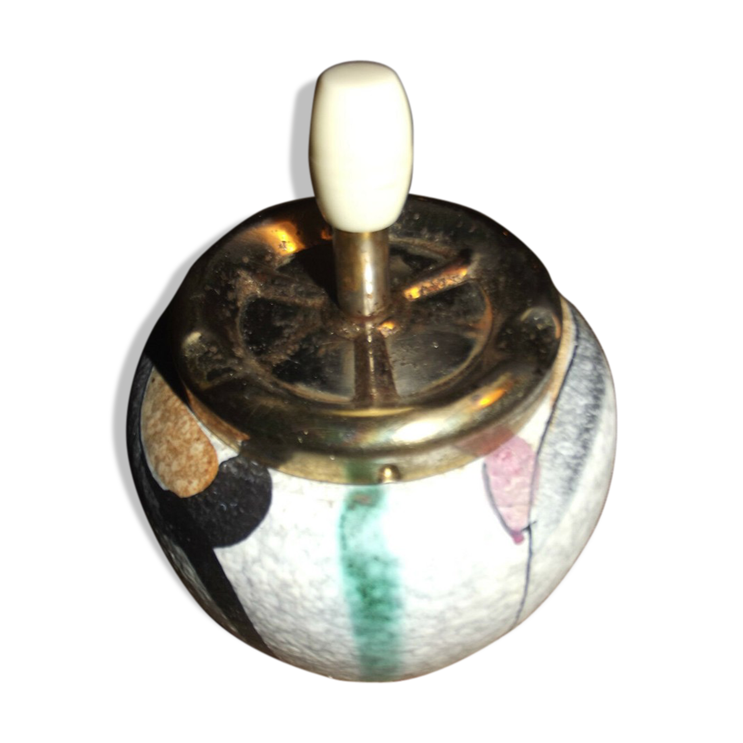 Ceramic ashtray decor abstract Vallauris 1950's