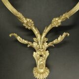 Large pair of Louis XVI style sconces from the 19th century - gilded bronze