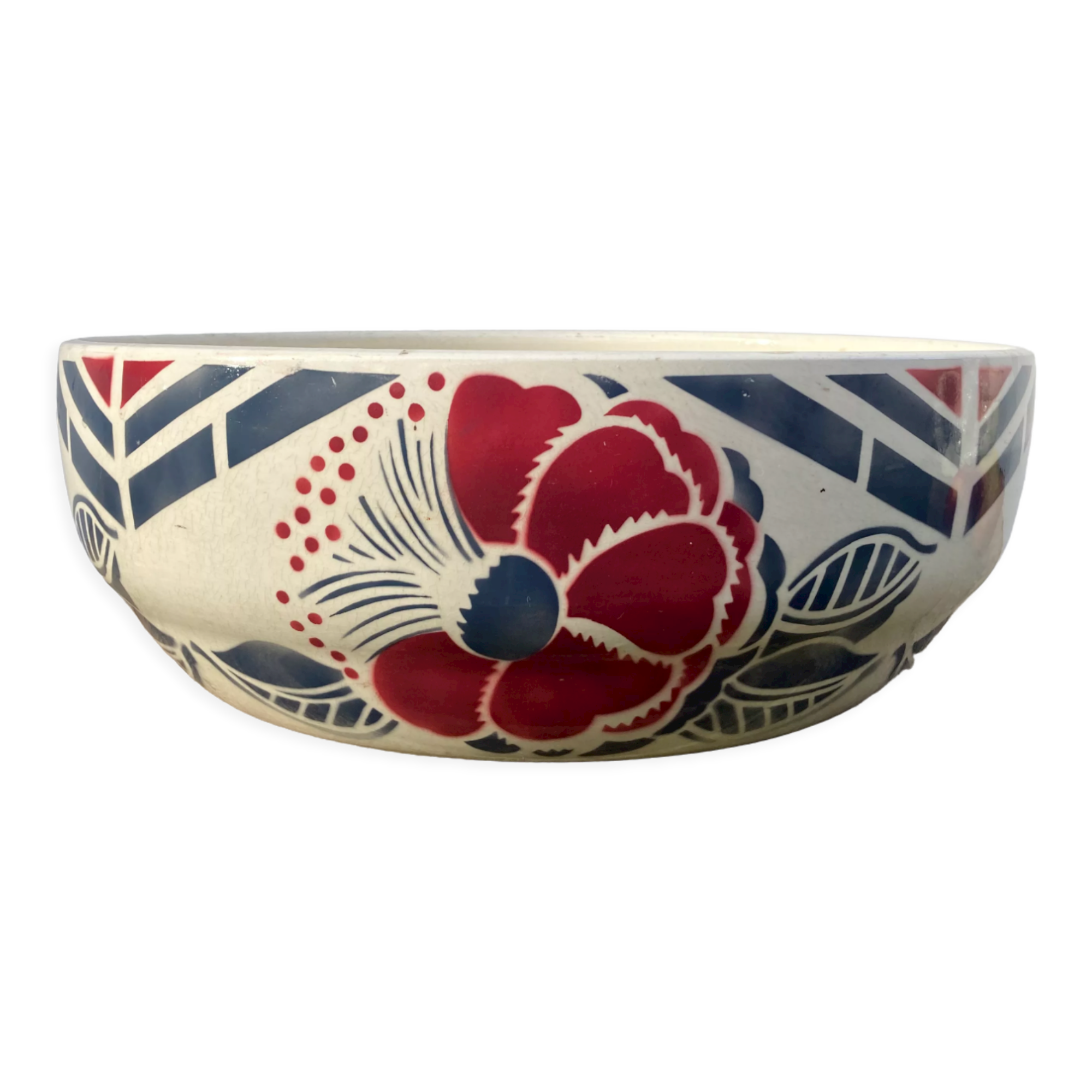 1950 old ceramic basin or empty pocket