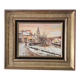 Oil Painting Landscape of a Snowy Village by Francois Chanteclair