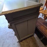 Ancien buffet de chasse patine d'origine beige / meuble de chasse