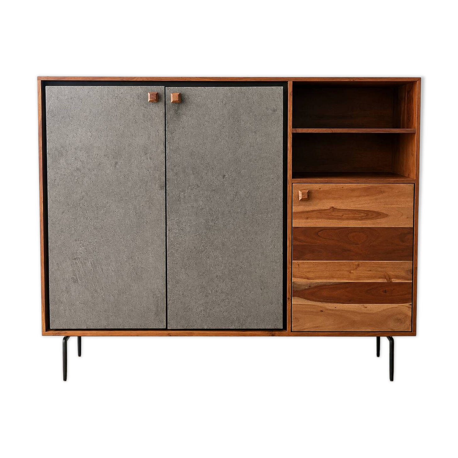 Acacia wood sideboard