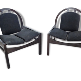 Pair of chairs BAUMANN - France - around 1980.