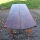19th century walnut 6 leg table, opening