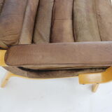 1970s Pair of Yngve Ekström "Contino" Leather Armachair,Sweden