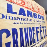 Affiche "Grande Fête" Langon 1935