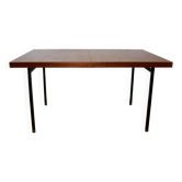 Table vintage moderniste teck Paul Geoffroy Roche Bobois 1960