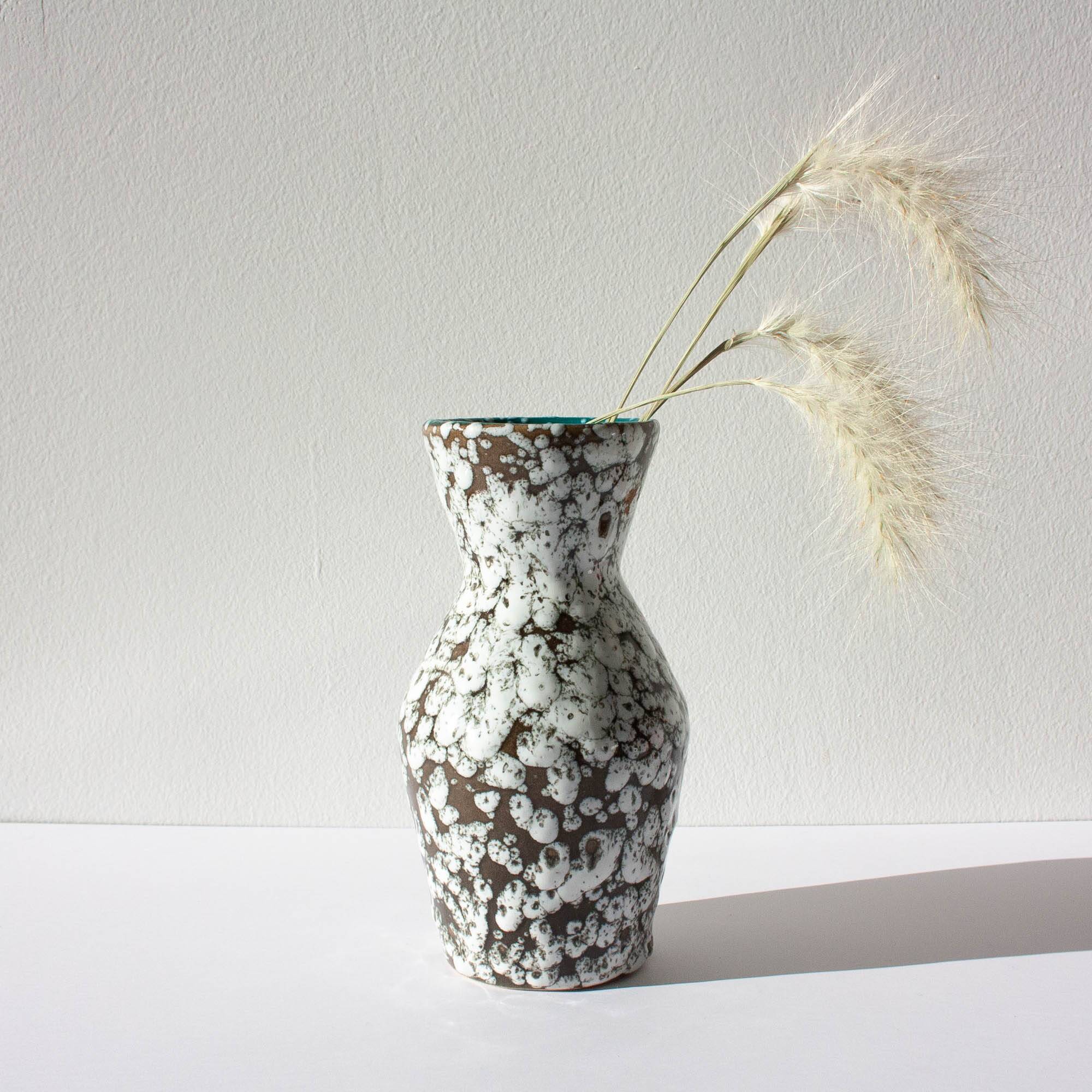 Scheurich Vase 523-18 Ceramic Fat Lava, 1960's