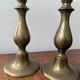 2 large brass candle holders