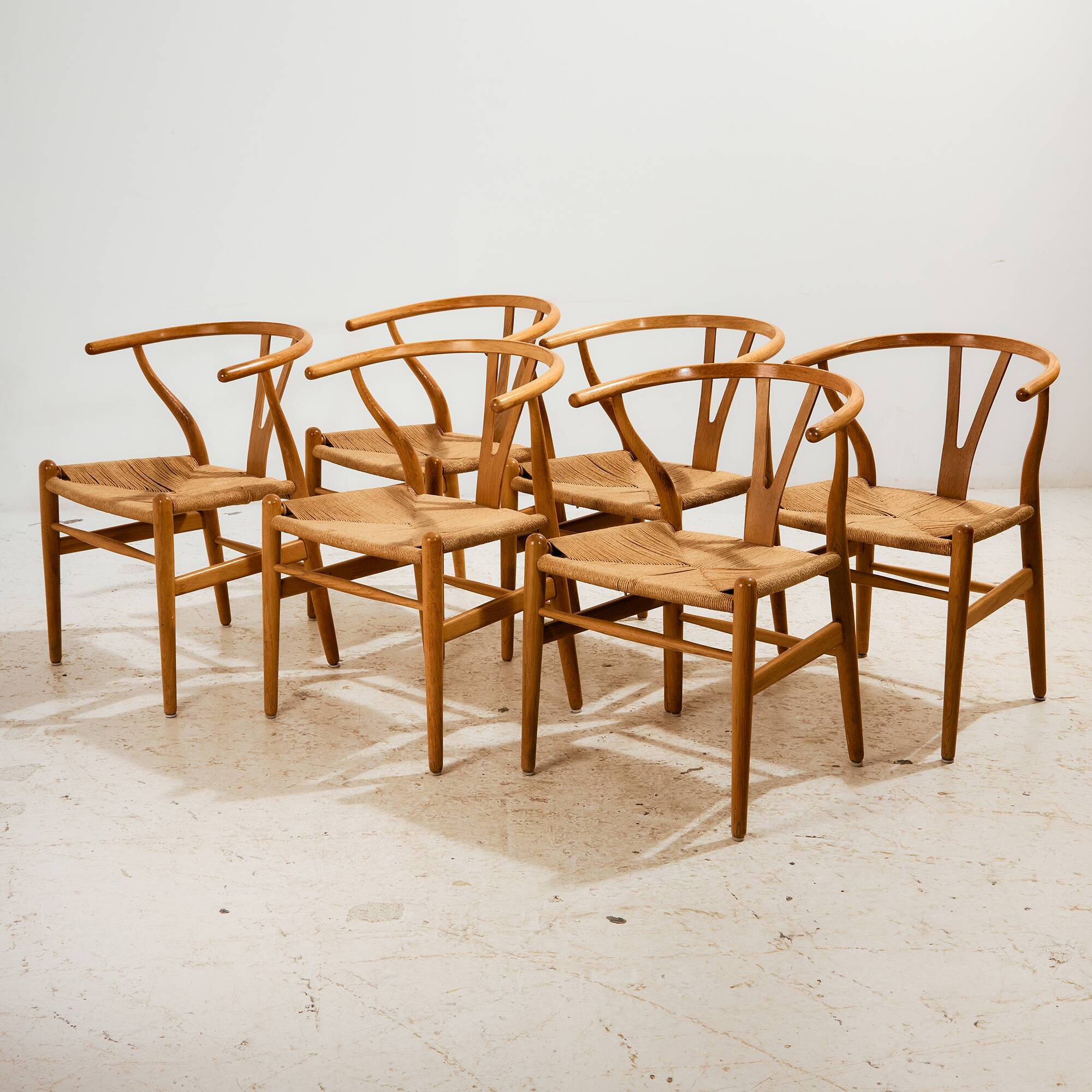 Wishbone chair by Hans J. Wegner for Carl Hansen & Søn, Set of 6