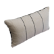 Embroidered linen cushion